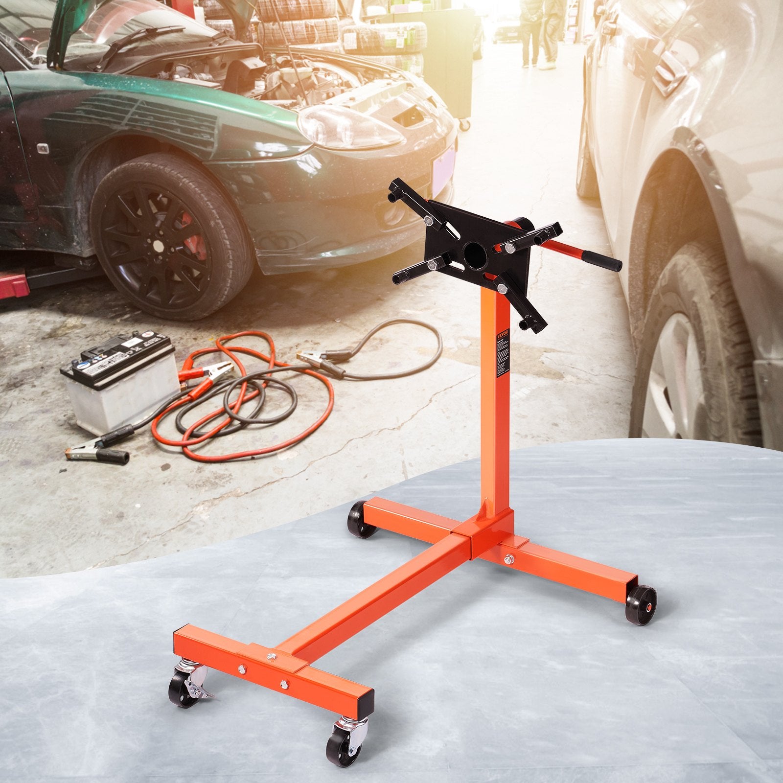 VEVOR Engine Stand 750LBS Motor Hoist Dolly 360 Degree Adjustable Mounting Head