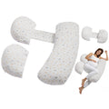 VEVOR Pregnancy Pillows, Adjustable Maternity Pillow for Pregnant Women, Soft Pregnancy Body Pillow with Removable & Washable Cover for Back Belly Hip Support, Lightweight and Portable