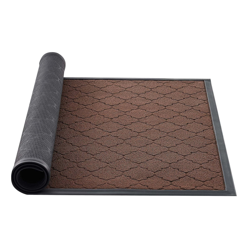 VEVOR Front Door Mat, 1194 x 889 mm Commercial Floor Mat for Indoor and Outdoor, Modern Stylish Carpet with TPE Backing, Heavy Duty Washable Entry Industrial Rug for Hallway, Balcony, Garage, Brown