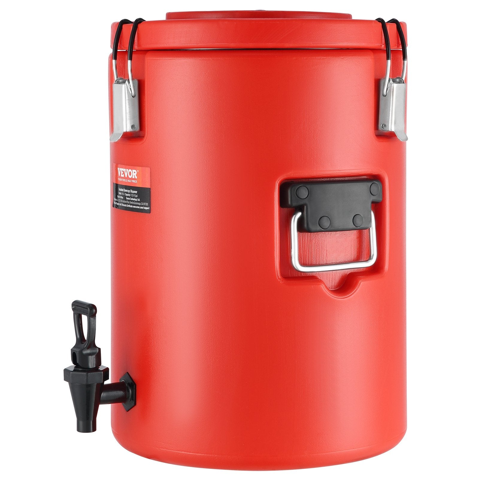VEVOR Stainless Steel Insulated Beverage Dispenser, 17.2 Liter, Thermal Hot and Cold Drink Server Dispenser with Spigot Handle, Food-grade for Hot Tea Coffee Water Restaurant Drink Shop