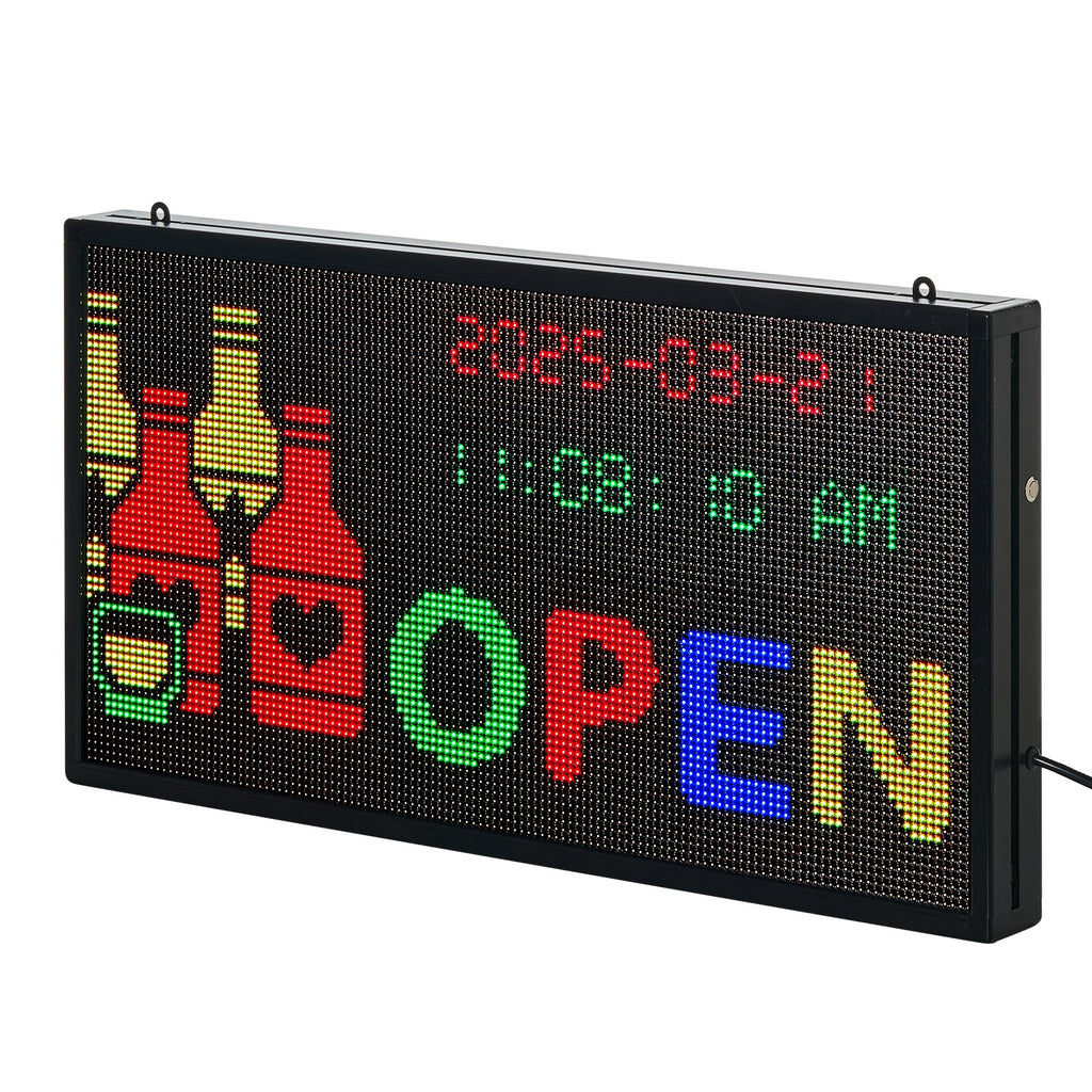 VEVOR 27x14in Programmable LED Sign Digital Scrolling Display Board P5 Fullcolor