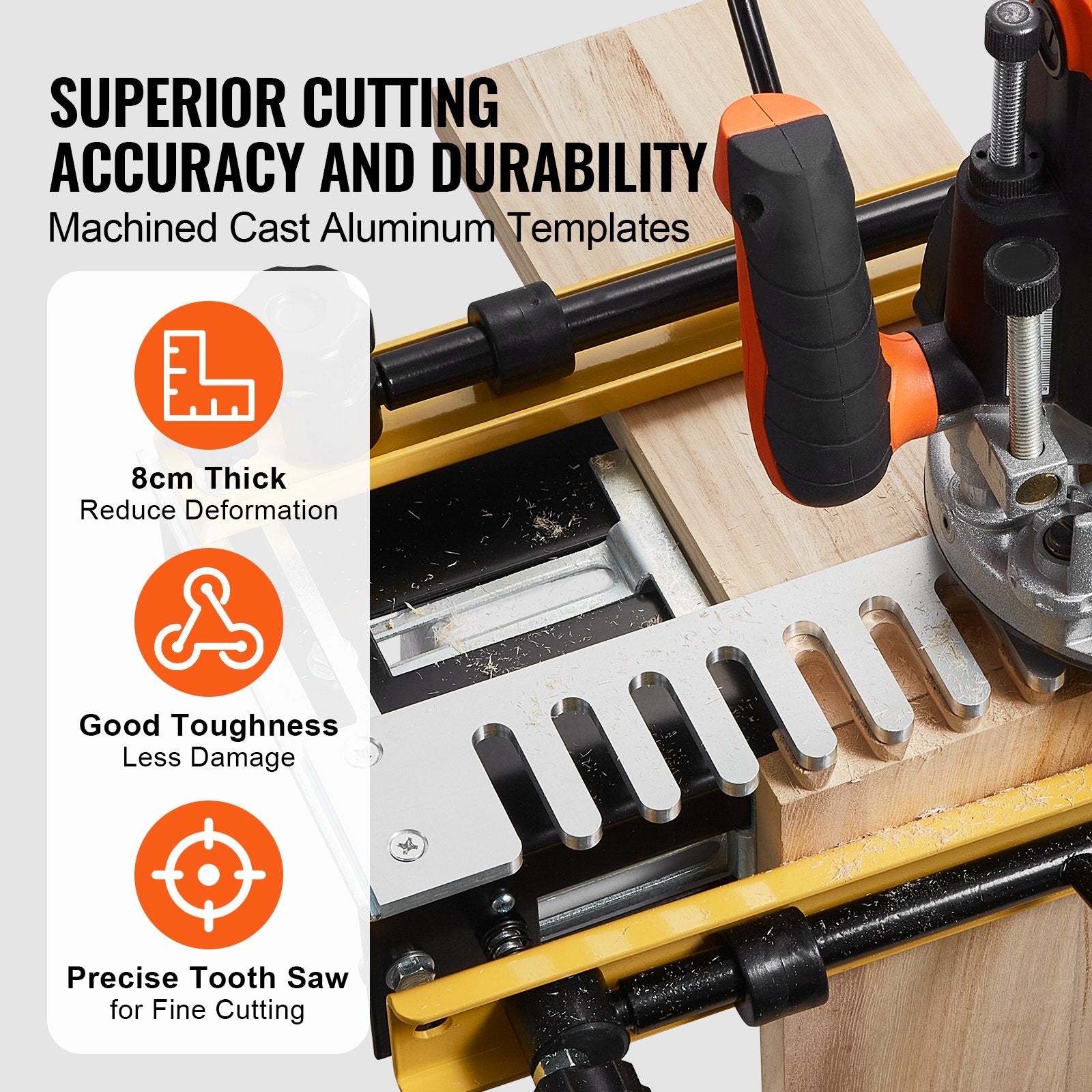 VEVOR Dovetail Jig, 310 mm Width, Dove Tailing Router Jigs with Router Bit & 1/2” Template, Precise Alignment Dove Tail Jig, Mortise and Tenon Jig Woodworking Tools for Furniture & Wood Cabinet Making