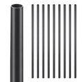 VEVOR Staircase Balusters 101 Pack, 660 mm Aluminum Stair Balusters, 19 mm Water-Proof Round Metal Spindle Railing, Hollow Deck Railing with Rail Caps & Screws for Stairs, Porch, Patio, Matte Black