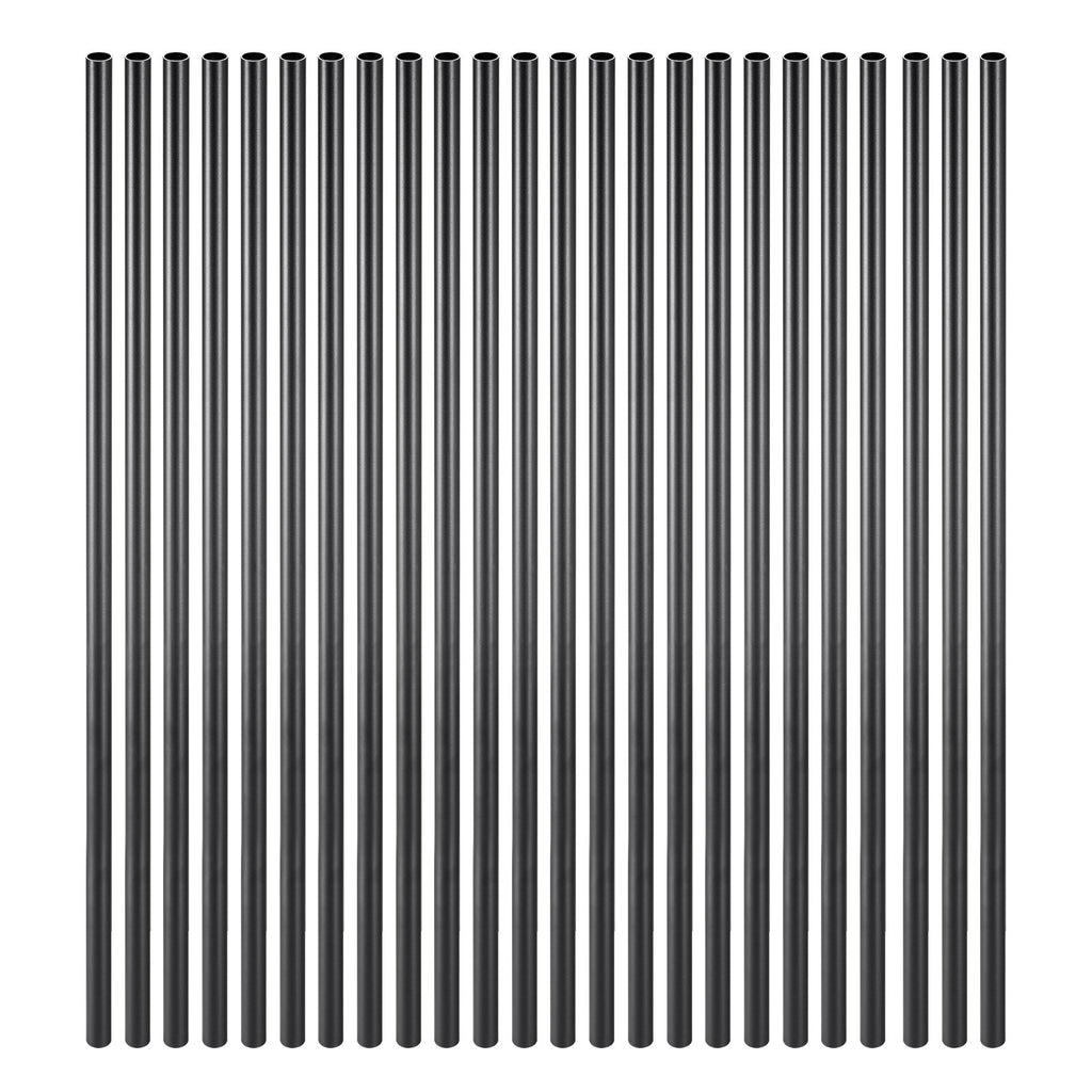 VEVOR Staircase Balusters 51 Pack, 813 mm Aluminum Stair Balusters, 19 mm Water-Proof Round Metal Spindle Railing, Hollow Deck Railing with Rail Caps & Screws for Stairs, Porch, Patio, Matte Black