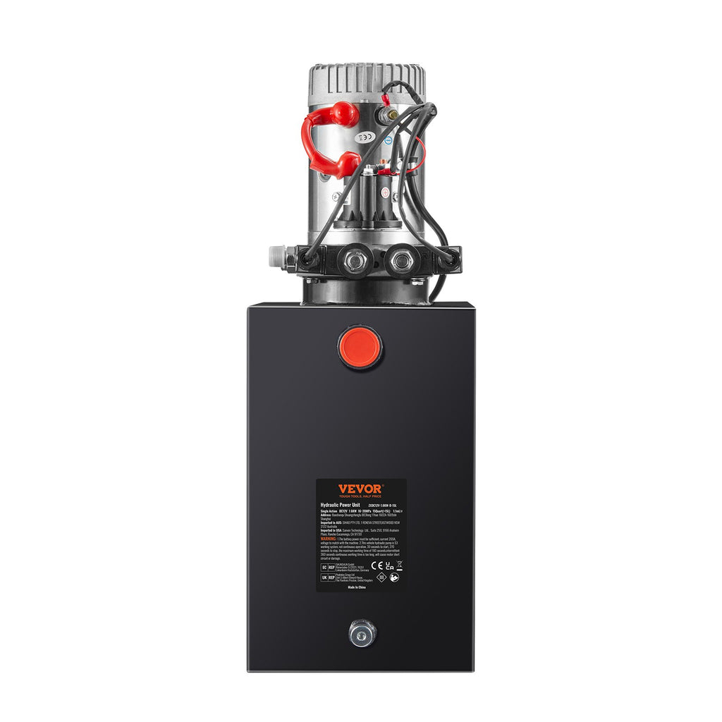 VEVOR Hydraulic Pump 15 Quart Double Acting Dump Trailer Pump Power Unit DC 12V