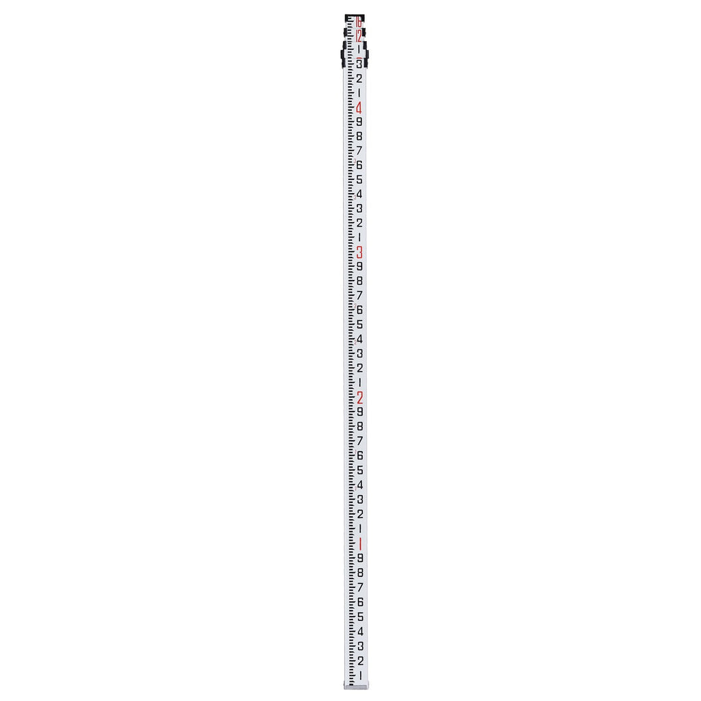 VEVOR Measuring Rod 16-Feet/10ths 4 Sections Telescopic Grade Rod 1/10ft w/ Bag