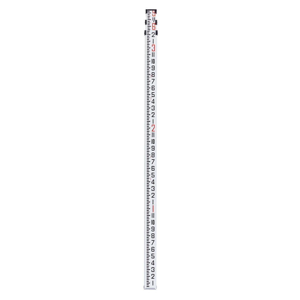 VEVOR Aluminum Grade Rod, 9-Feet/8ths 3 Sections Telescopic Measuring Rod, Double-Sided Scale 1/8in Leveling Rod Stick,Aluminum Alloy Survey Rod with Bubble Level &Carrying Bag for Houses,Walls,Floors