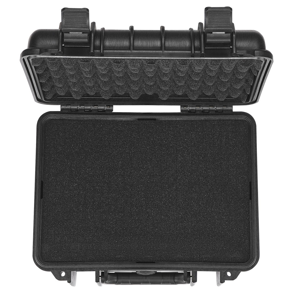 VEVOR Hard Pistol Cases with Pre-cut PU Foam, Waterproof & Dustproof Hard Gun Case for 2 Pistol, 14.1×11.5×7.6 in Lockable Pistol Case, Black