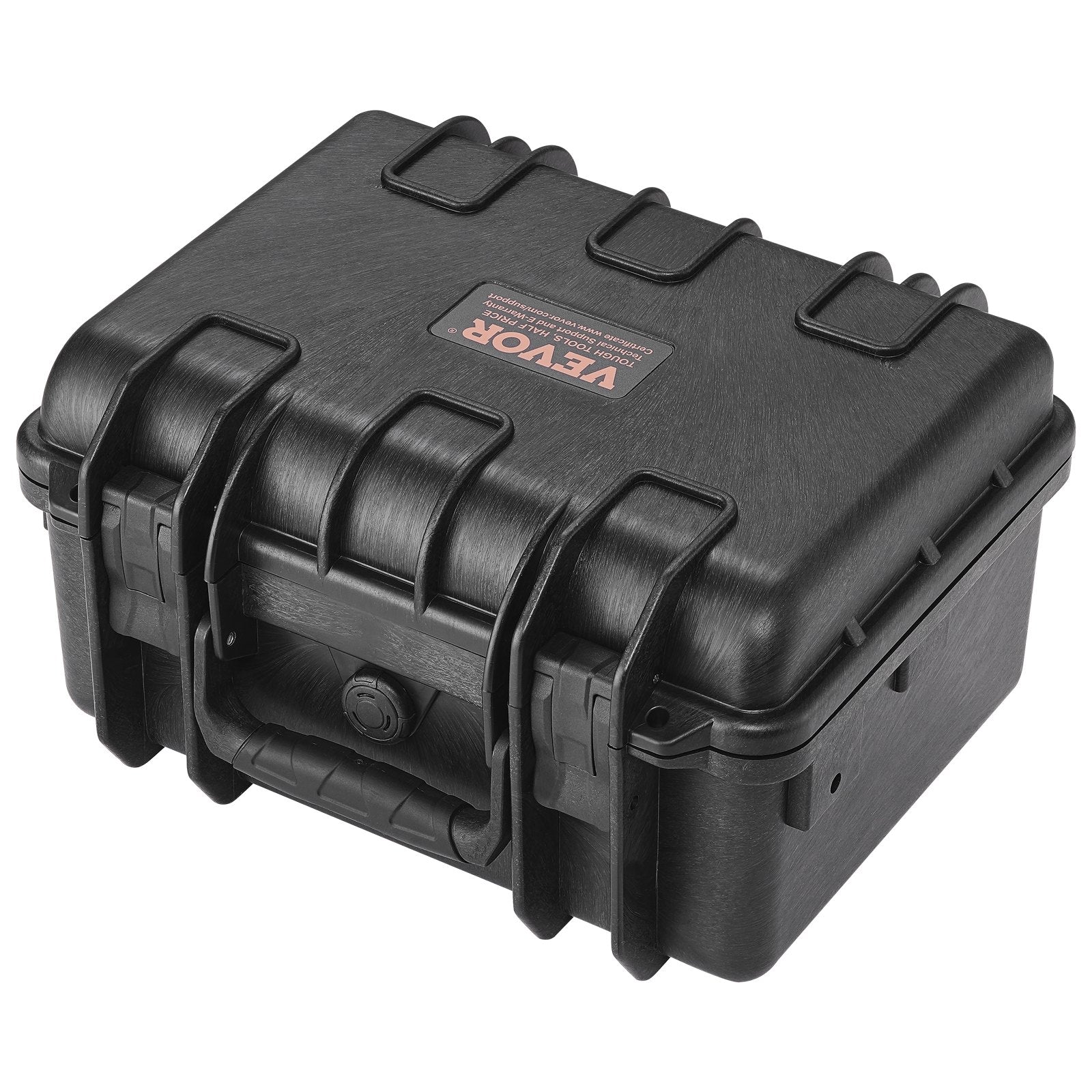 VEVOR Hard Pistol Cases with Pre-cut PU Foam, Waterproof & Dustproof Hard Gun Case for 2 Pistol, 14.1×11.5×7.6 in Lockable Pistol Case, Black