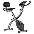 VEVOR Folding Exercise Bike, Foldable Fitness Stationary Bike, Adjustable Magnetic Resistance Stationary Bike, Upright Indoor Cycling Bike for Home Gym Workout, Comfortable Seat Cushion, LCD Monitor