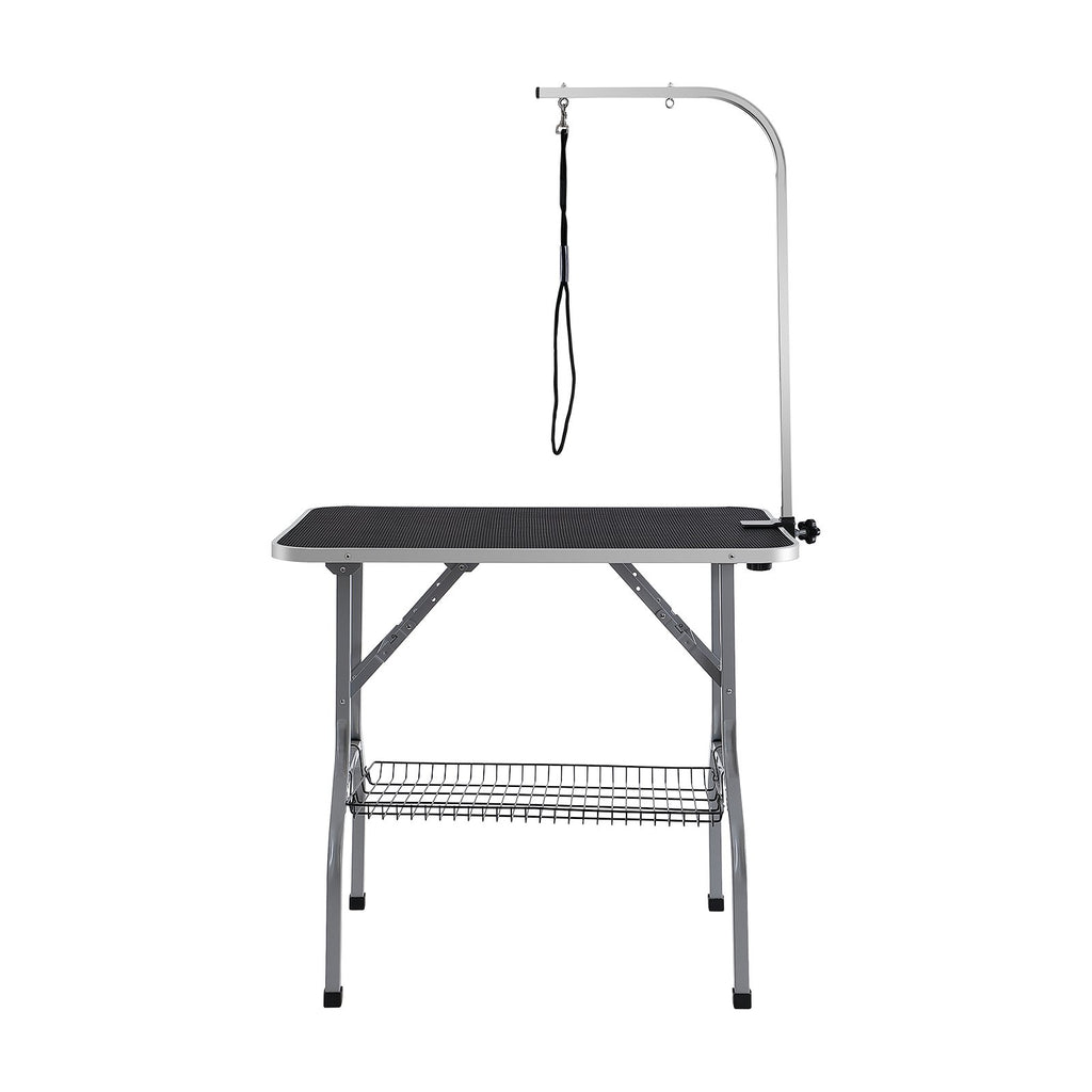VEVOR Pet Grooming Table Arm with Clamp, 915 x 610mm Dog Grooming Station, Foldable Pets Grooming Stand for Medium and Small Dogs, Free No Sit Haunch Holder with Grooming Loop, Bearing 149.7kg