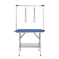 VEVOR Pet Grooming Table Two Arms with Clamp, 915 x 610mm Dog Grooming Station, Foldable Pets Grooming Stand for Medium and Small Dogs, Free Two No Sit Haunch Holder with Grooming Loop, Bearing 150kg