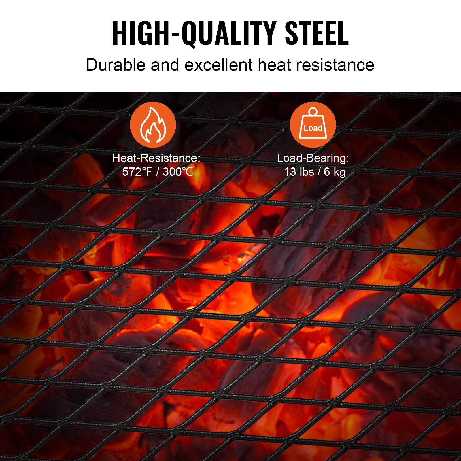 VEVOR Folding Campfire Grill Portable Camping Fire Pit Steel Outdoor BBQ Picnic