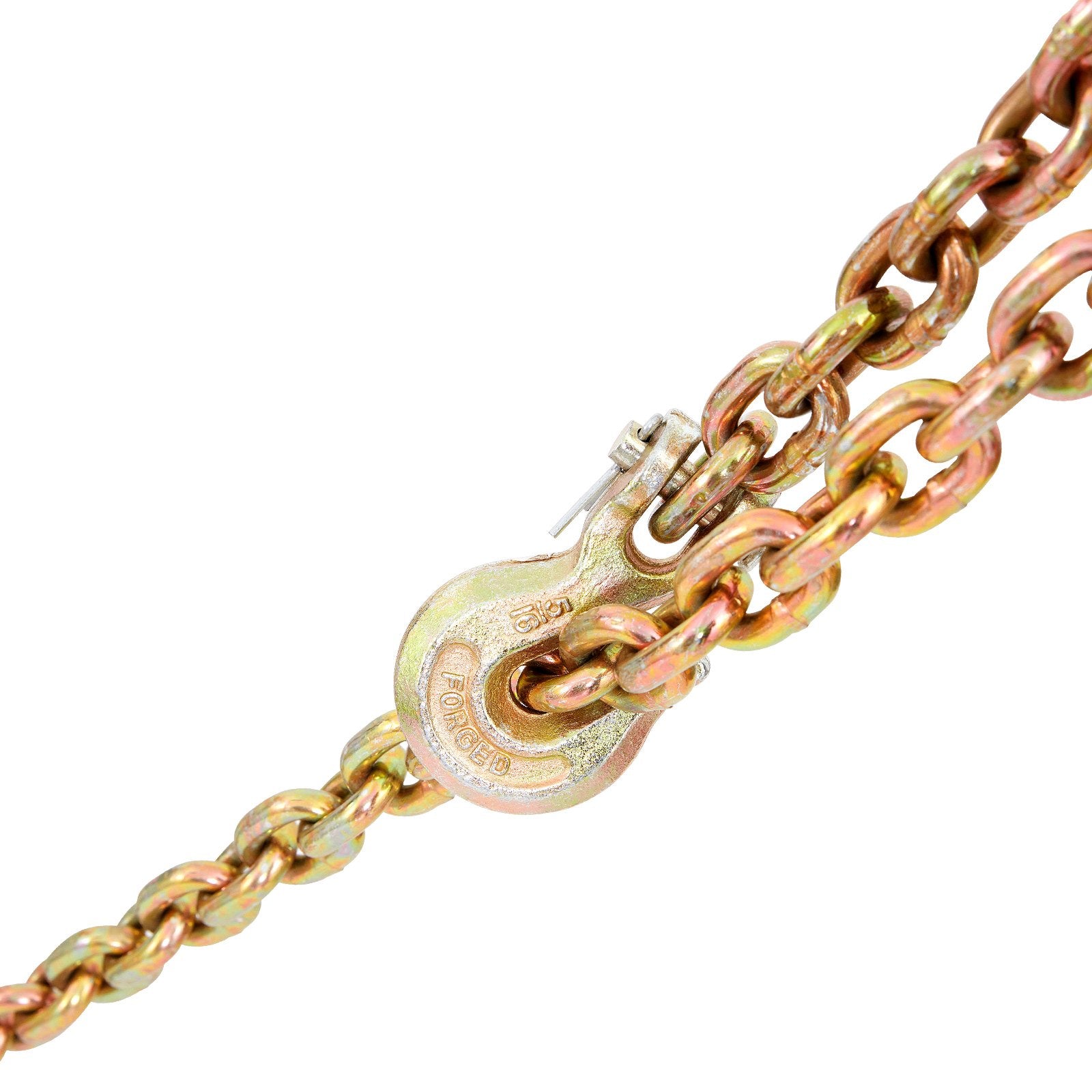 VEVOR Transport Binder Chain, 2222 kg Working Load Limit, G80 Tow Chain Tie Down with Grab Hooks, DOT Certified, Galvanized Coating Manganese Steel for Dock Factory Construction Site
