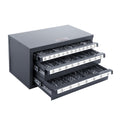 VEVOR Drill Bit Dispenser Cabinet, Three-Drawer Drill Bit Organizer Cabinet for 1/16" to 1/2", Steel Drill Dispenser Organizer Cabinet with Labels, Stackable Drill Dispenser for Drill Bit Storage