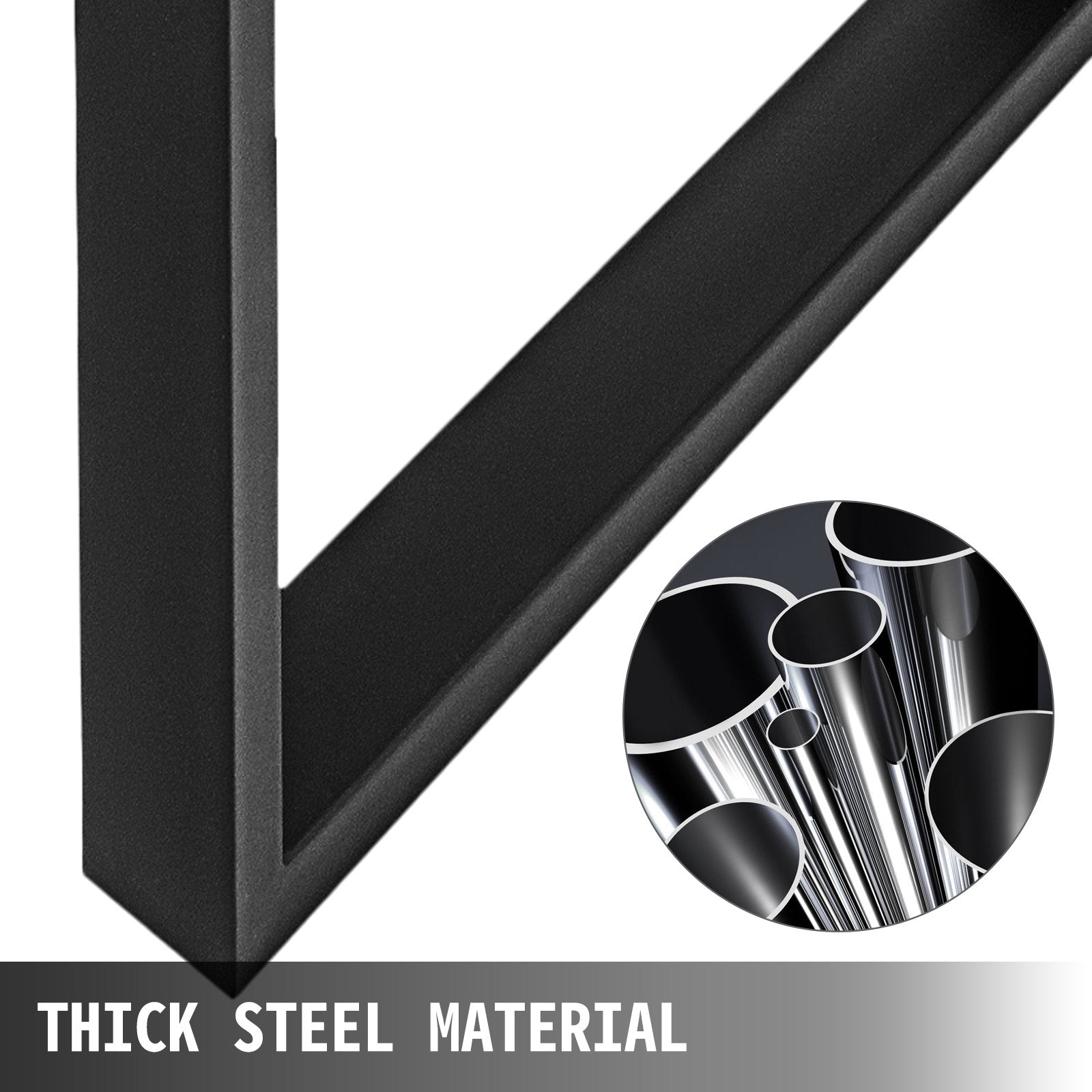 VEVOR Black Metal Table Legs Set of 2 Steel Table Legs 35x28 Inch Dining Table Legs Office Table Legs Computer Desk Legs Steel Bench Legs Country Style Table Legs DIY Furniture Legs