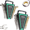 VEVOR Combination Wrench Set 24 PCS SAE 1/4" - 7/8" Metric 8-19mm Organizer Rack