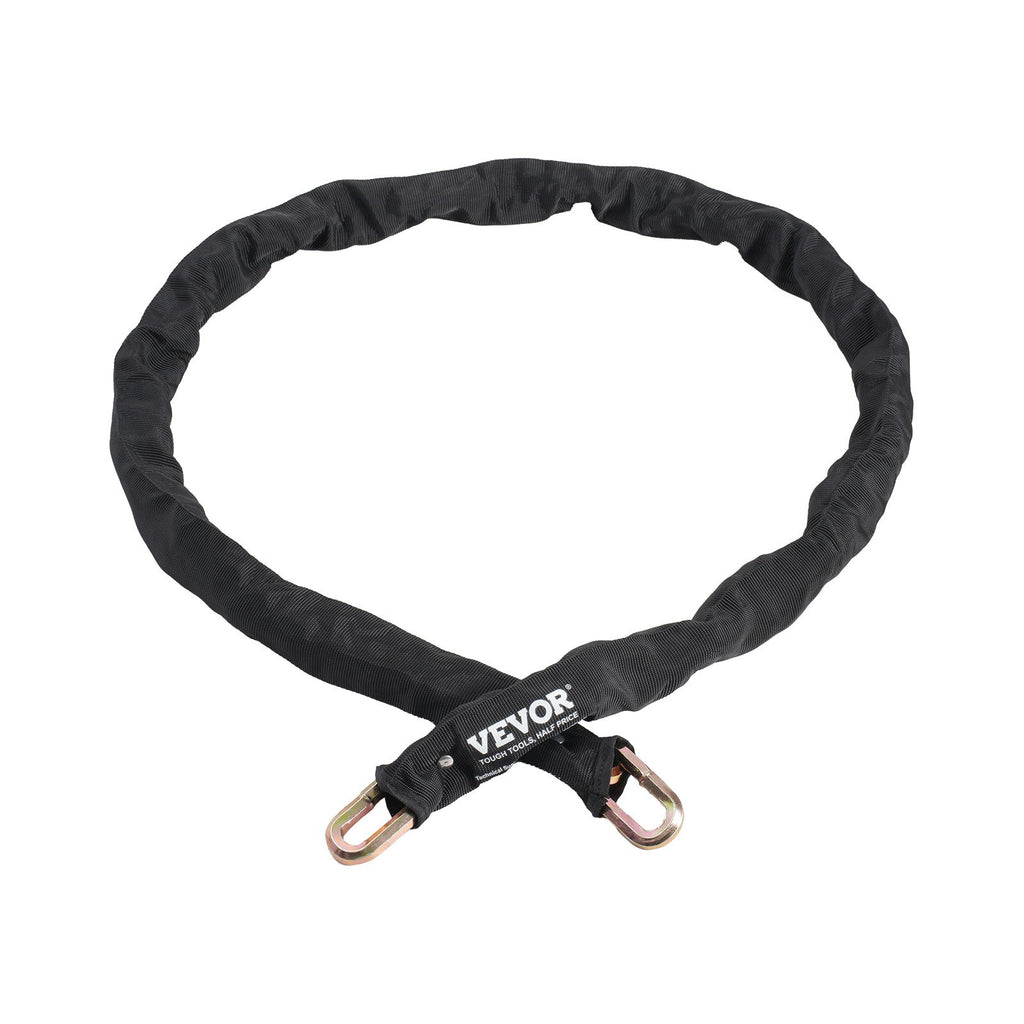 VEVOR Bike Chain Lock, 5.91 Ft Security Bicycle Chain Lock, Heavy Duty Metal Steel Anti-Theft High Security Bike Locks, Perfect for Bike, Motorcycle, Scooter, Bicycle, Door, Fence, Gate, 9.5mm, Black