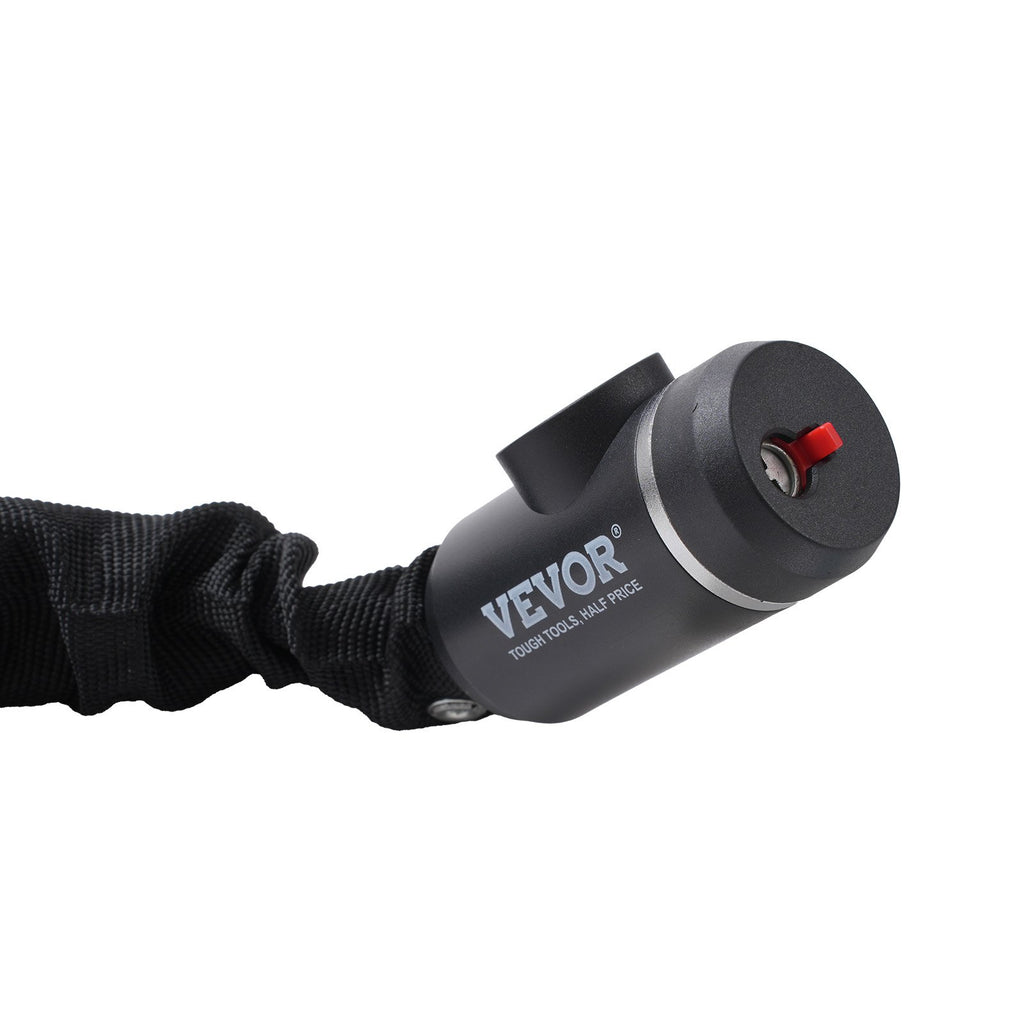 VEVOR Bike Chain Lock, 3.94 Ft Combination Bicycle Chain Lock with 3 Keys, Heavy Duty Anti-Theft High Security Bike Locks, Perfect for Bike, Motorcycle, Scooter, Bicycle, Door, Fence or Gate, 10mm