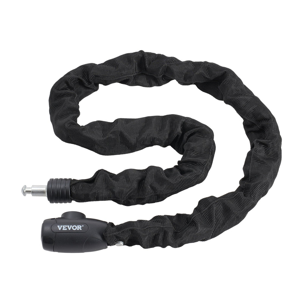 VEVOR Bike Chain Lock, 3.94 Ft Combination Bicycle Chain Lock with 4 Keys, Heavy Duty Anti-Theft High Security Bike Locks, Perfect for Bike, Motorcycle, Scooter, Bicycle, Door, Fence or Gate, 8mm
