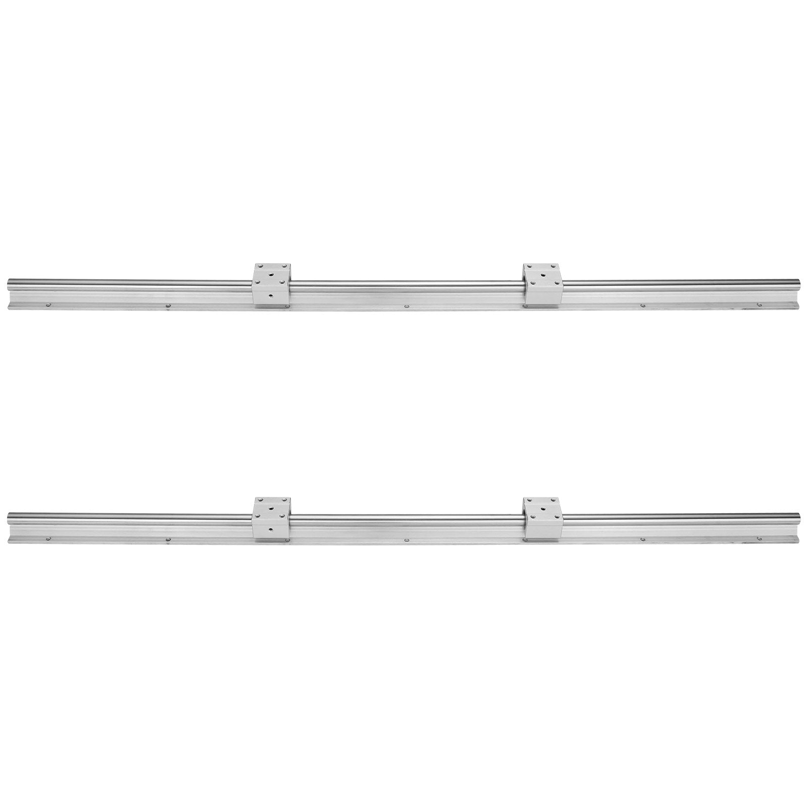 VEVOR Linear Guide Rail Set, SBR20 1000mm, 2 PCS 39.4 in/1000 mm SBR20 Guide Rails and 4 PCS SBR20UU Slide Blocks, Linear Rails and Bearings Kit for Automated Machines DIY Project CNC Router Machines