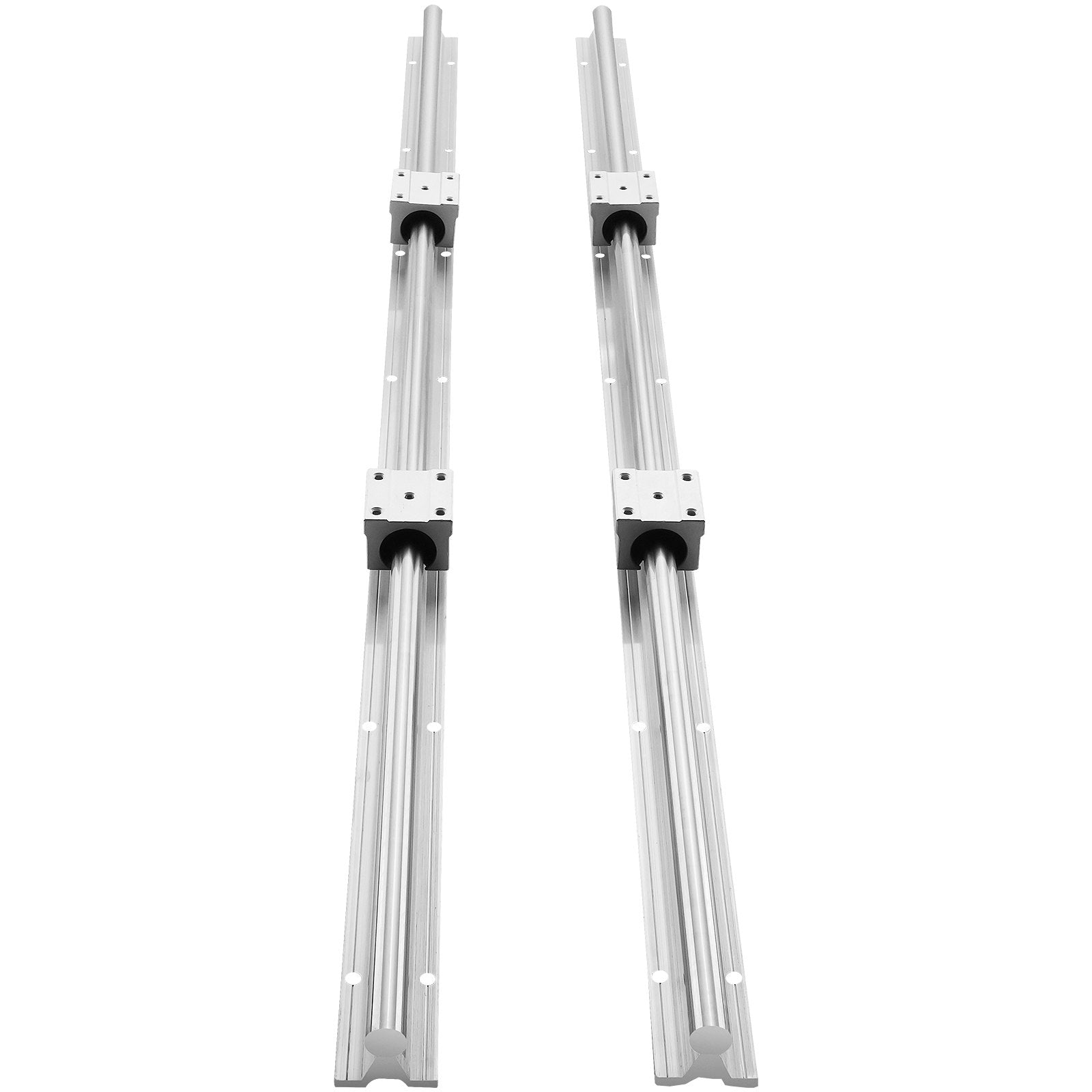 VEVOR Linear Guide Rail Set, SBR20 800mm, 2 PCS 31.5 in/800 mm SBR20 Guide Rails and 4 PCS SBR20UU Slide Blocks, Linear Rails and Bearings Kit for Automated Machines DIY Project CNC Router Machines