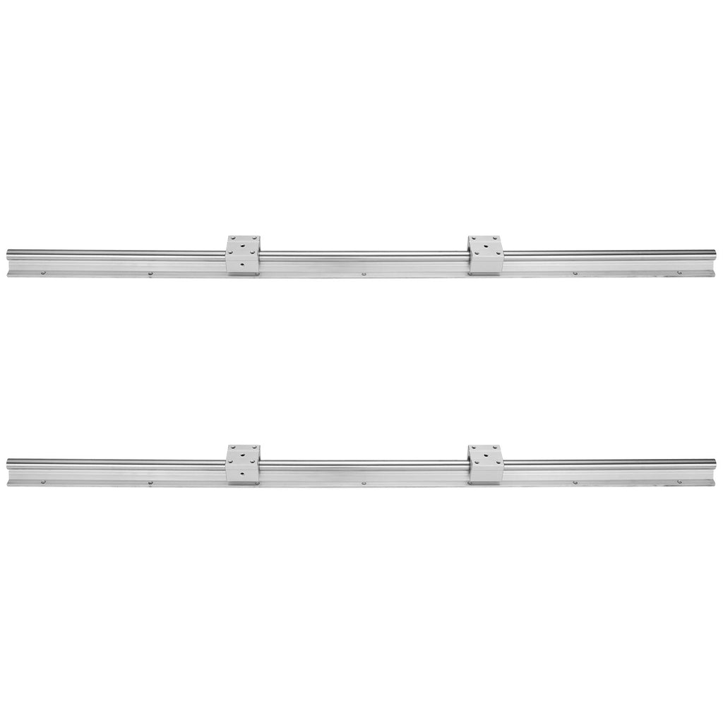 VEVOR Linear Guide Rail Set, SBR20 800mm, 2 PCS 31.5 in/800 mm SBR20 Guide Rails and 4 PCS SBR20UU Slide Blocks, Linear Rails and Bearings Kit for Automated Machines DIY Project CNC Router Machines