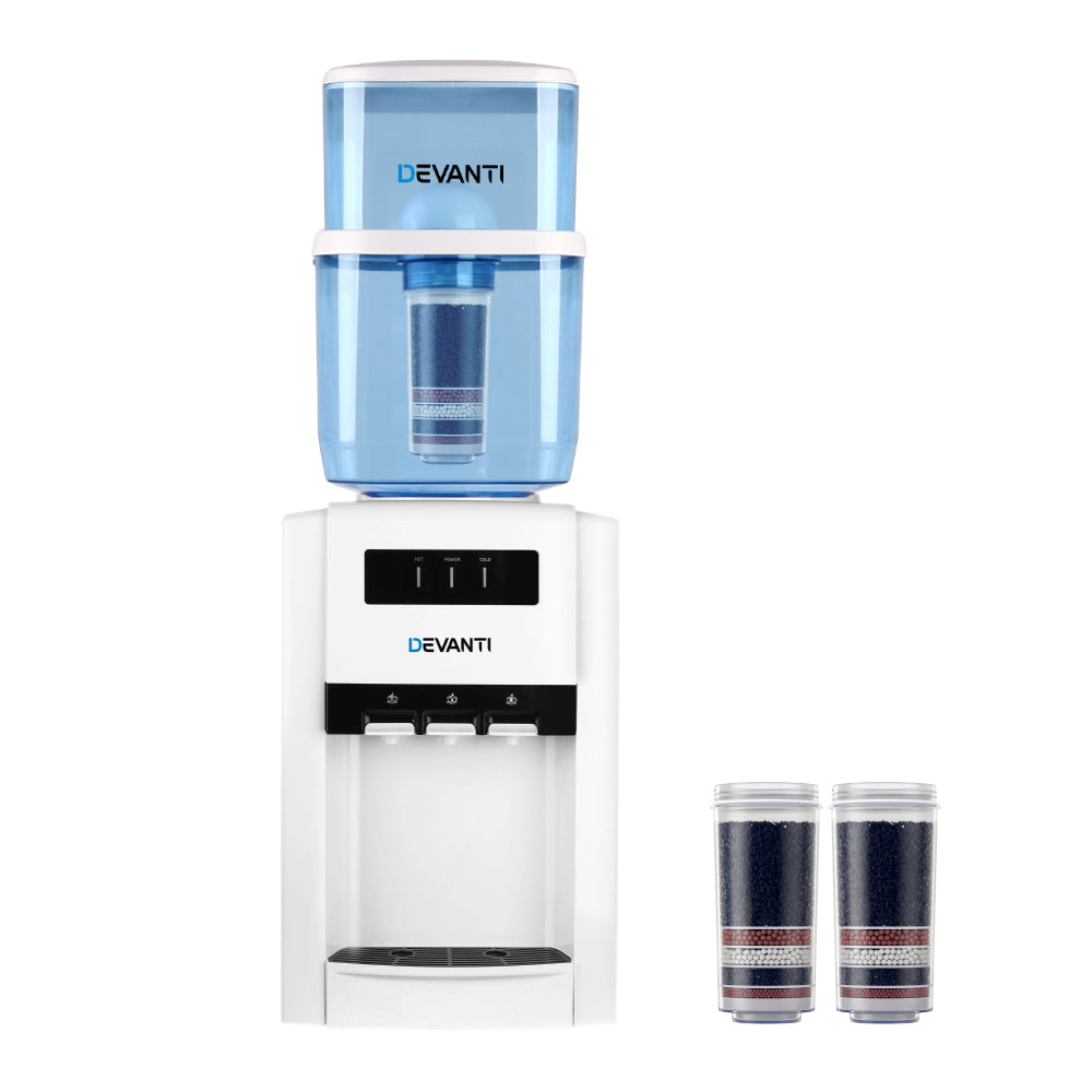 Devanti Water Cooler Dispenser Bench Top 22L w/2 Filter