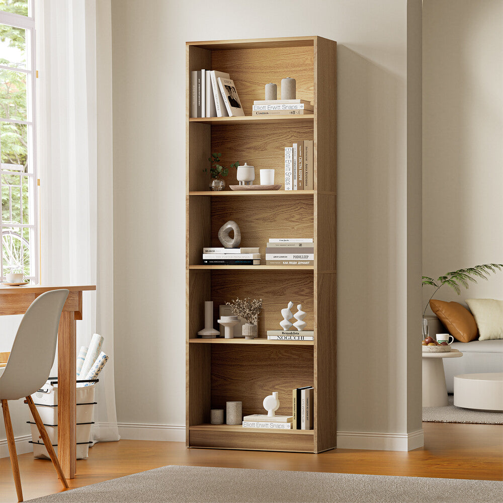 5-Tier Bookcase Bookshelf Display Shelf Storage Cabinet Stand Rack Shelving Unit