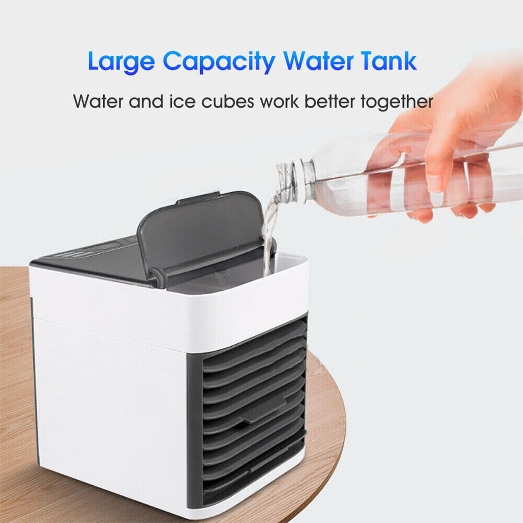 Portable Mini Air Cooler Fan Air Conditioner Cooling Fan Humidifier Desk USB Fan