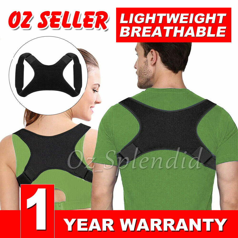 Adjustable Posture Corrector Back Shoulder Support Belt Body Brace Back Unisex