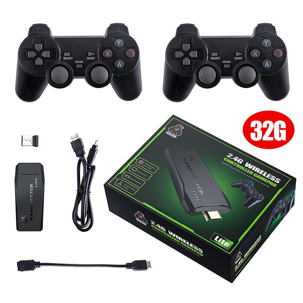 20000+ 4K HDMI TV Video Game Stick Retro Gaming Console W/ 2 Wireless Controller