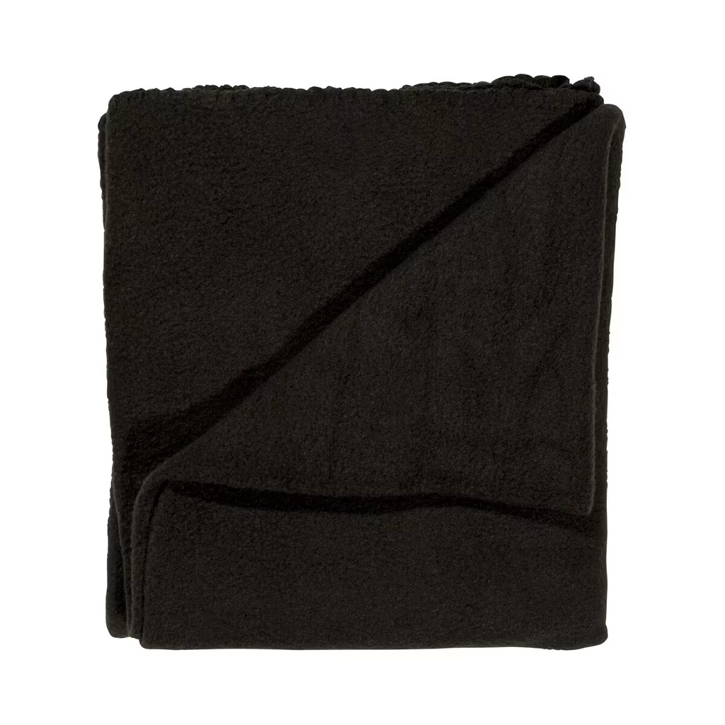 Black Polar Fleece Throw Blanket - Cozy Comfort, Soft & Warm Winter Blanket