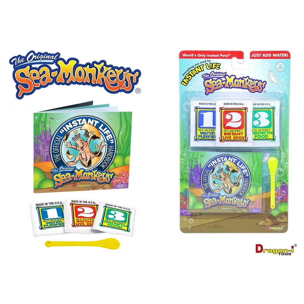 Sea Monkeys Instant Life Pack Includes Water Purifier Eggs Food & Spoon AU*