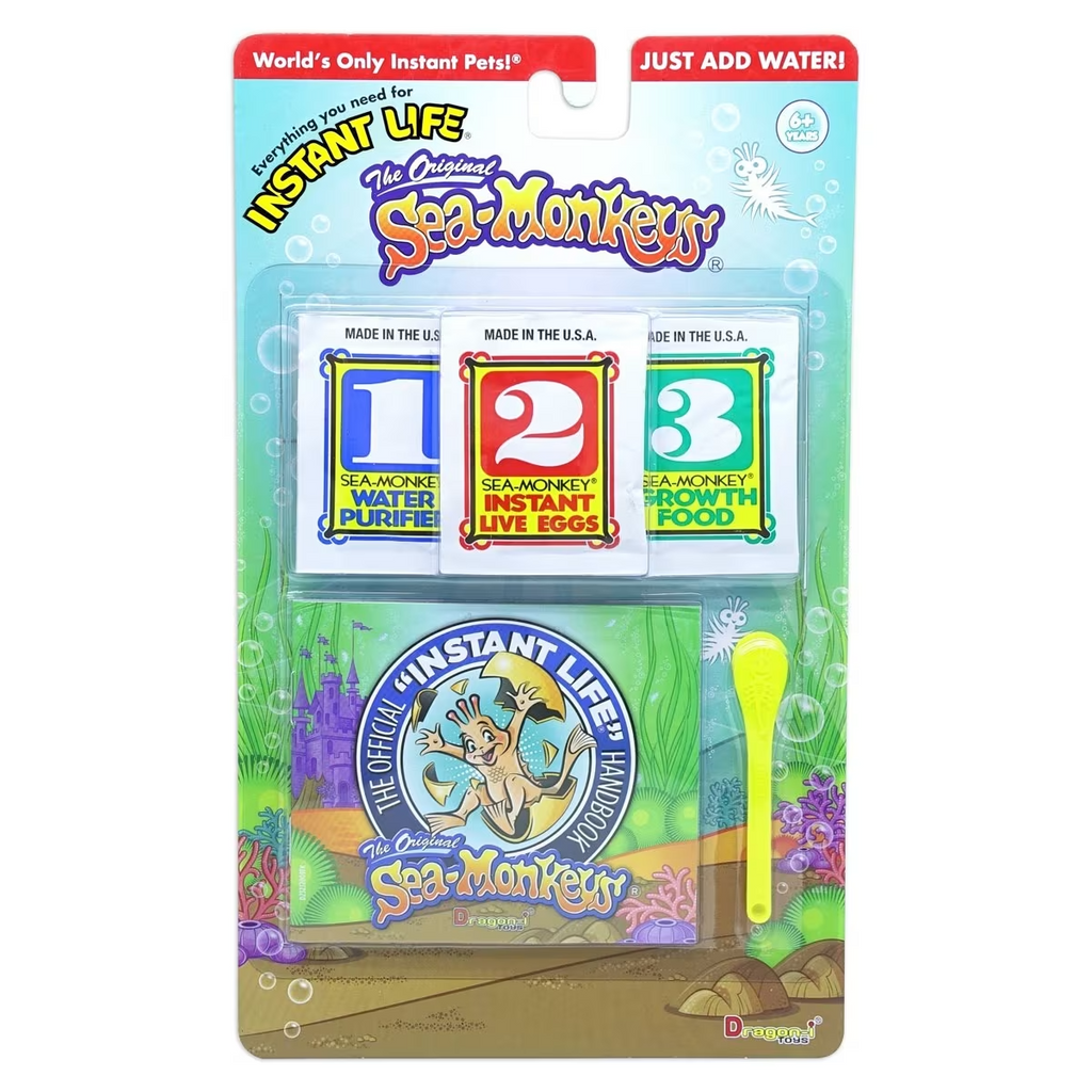 Sea Monkeys Instant Life Pack Includes Water Purifier Eggs Food & Spoon AU*