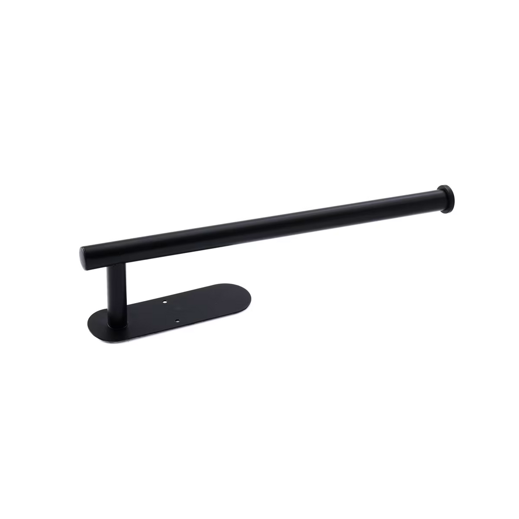 Kitchen Hanger Paper Roll Cabinet Towel Holder Black Rack Shelf Wall Adhesive