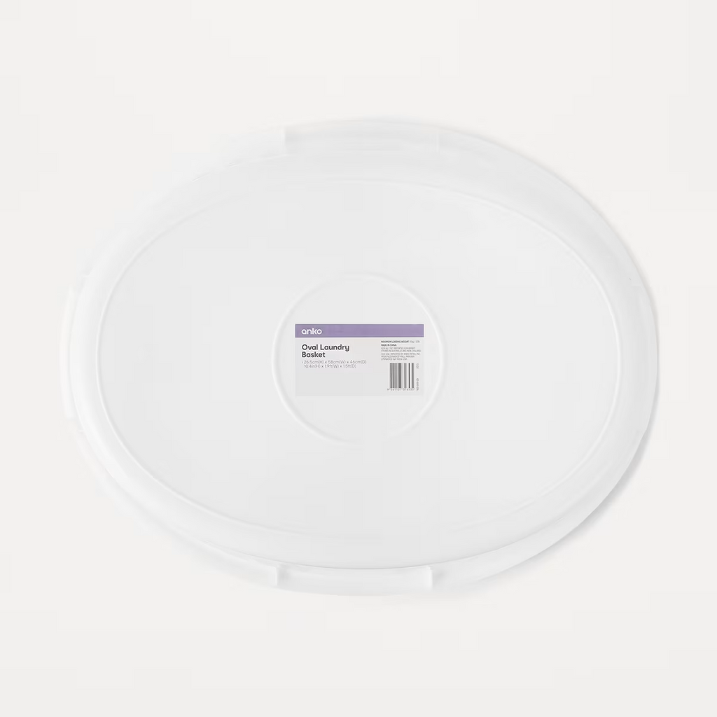 Oval Laundry Basket Washing Clothes 10KG Capacity