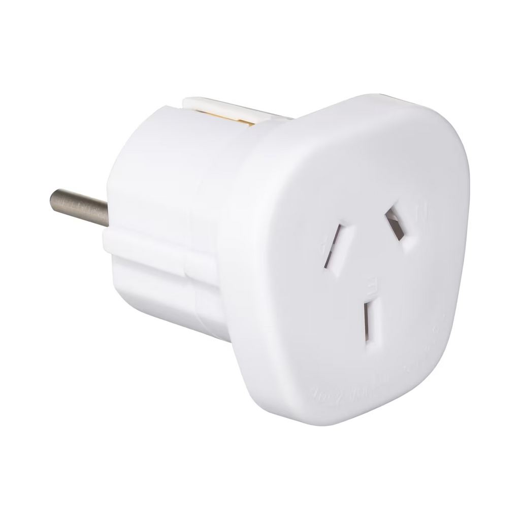 Travel Adaptor AU/NZ Plug to EU Socket Double Round Pins Bali Europe Noumea Asia