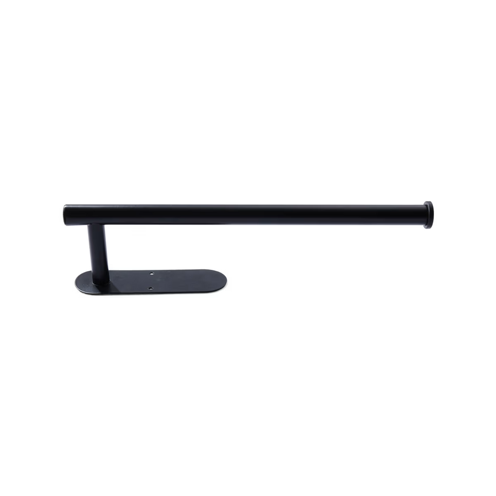 Kitchen Hanger Paper Roll Cabinet Towel Holder Black Rack Shelf Wall Adhesive