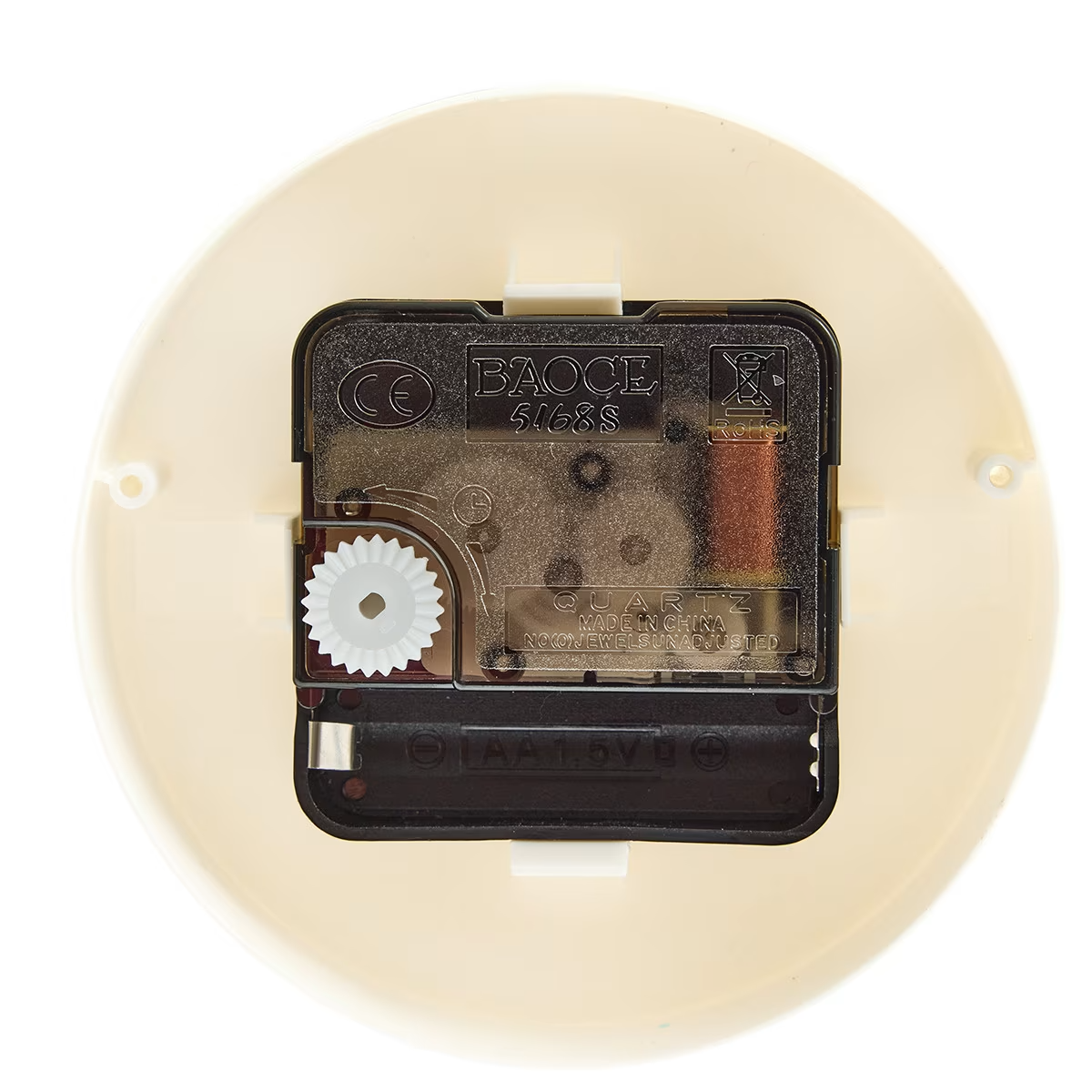 Wall Clock Quartz Round Wall Clock Silent Non-ticking Battery Operated White Au*