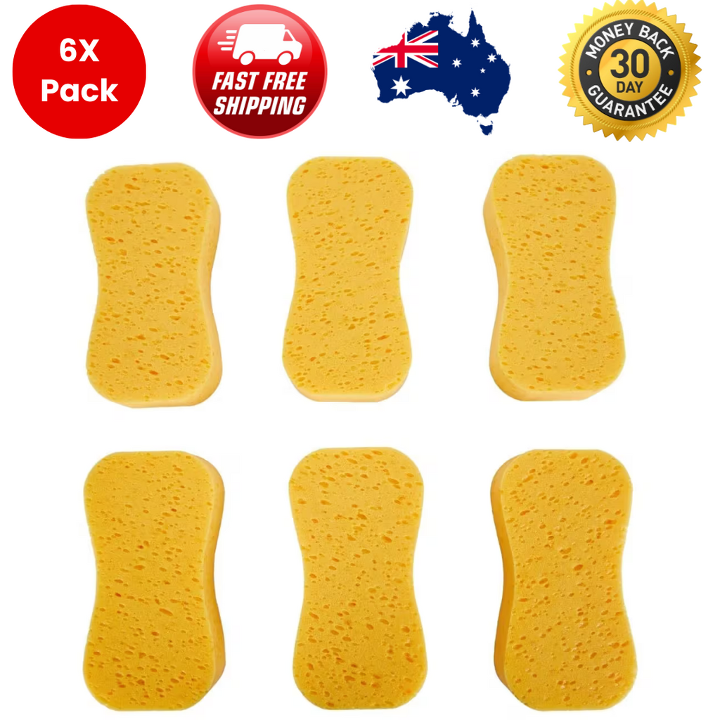 6X Car Wash Sponge Cleaning Washing Random Color Jumbo AU