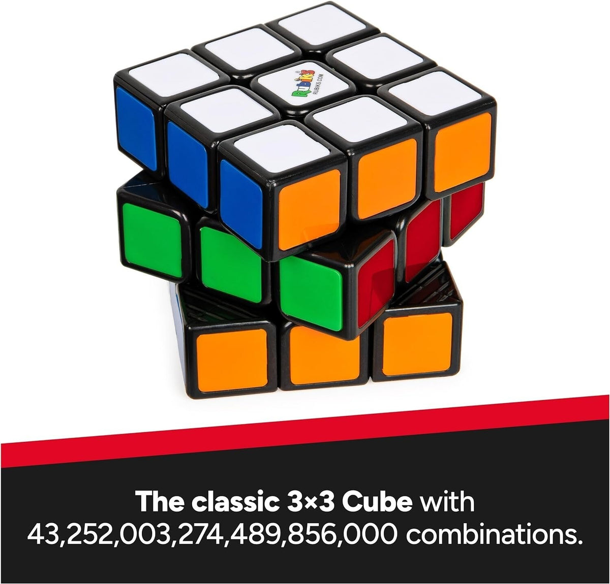 Rubik's 3x3 Cube Original Classic Puzzle Game Brain Teaser for Kids Adults