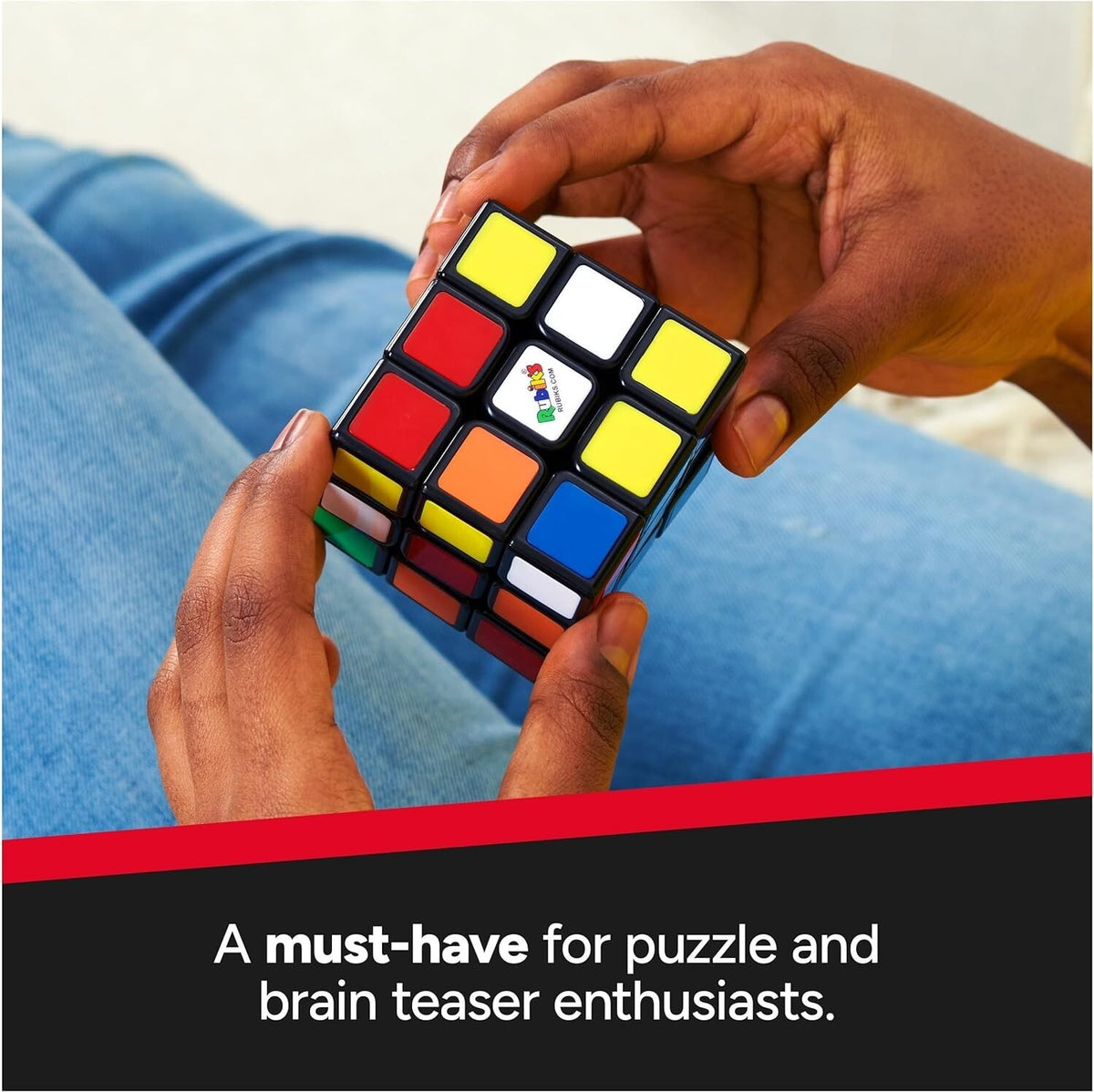 Rubik's 3x3 Cube Original Classic Puzzle Game Brain Teaser for Kids Adults