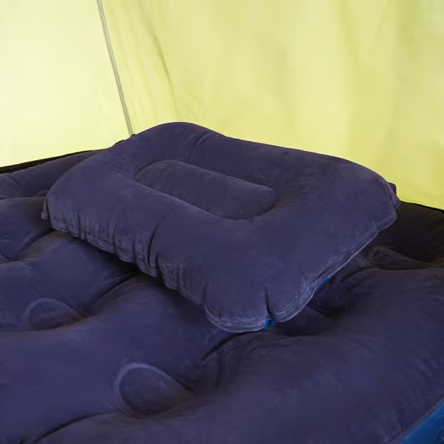 Inflatable Blow Up Air Rectangle Pillow Head Neck Cushion Travel Camping Beach