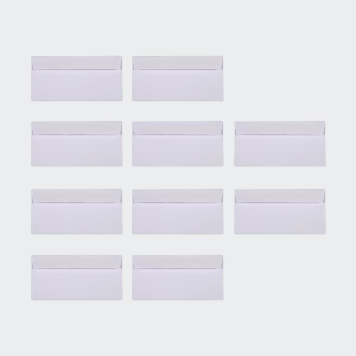 Strong Plain 100 Pack DL Peel and Seal Envelopes - White 11x22cm Free Shipping*
