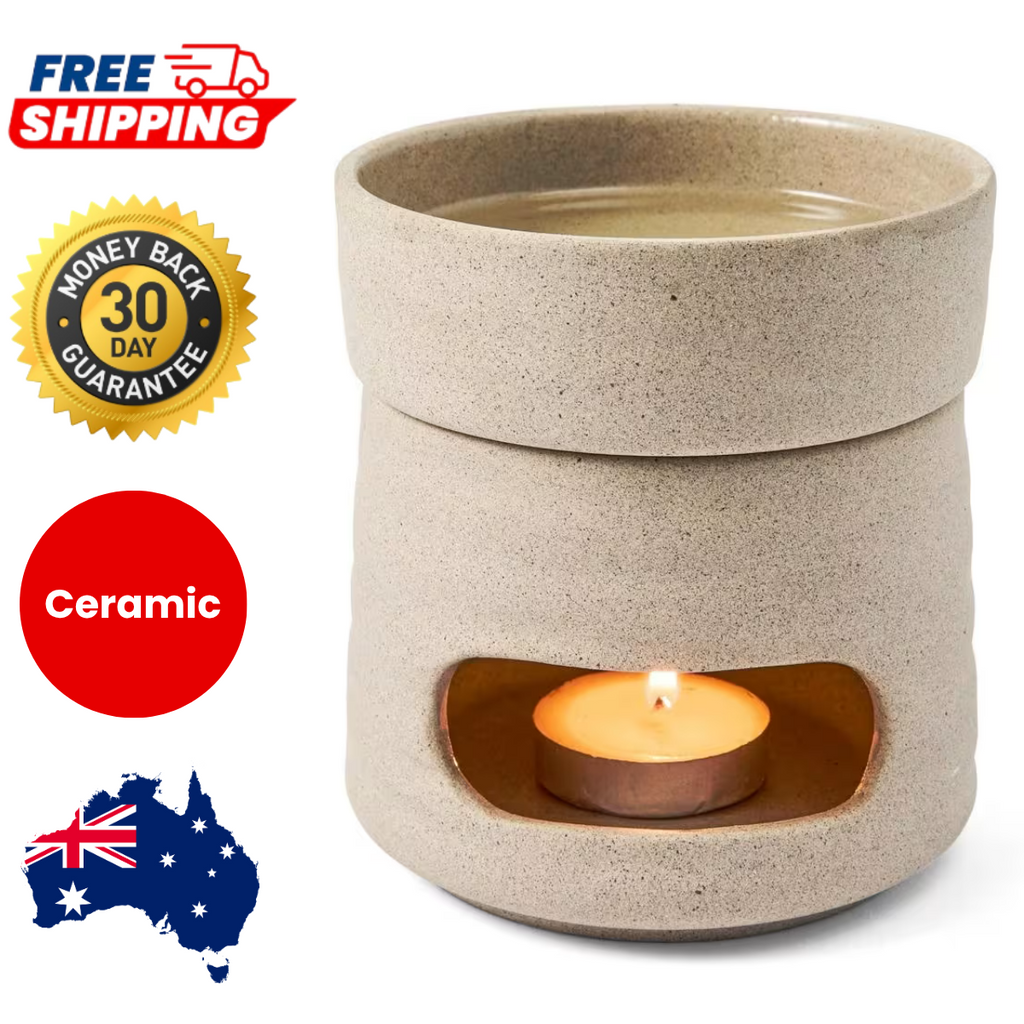 New Ceramic Oil And Wax Melt Burner Candle Tealight Holder Fragrant Warmer - Aus