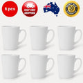 SET OF 6 COFFEE / TEA STANDARD WHITE MUG