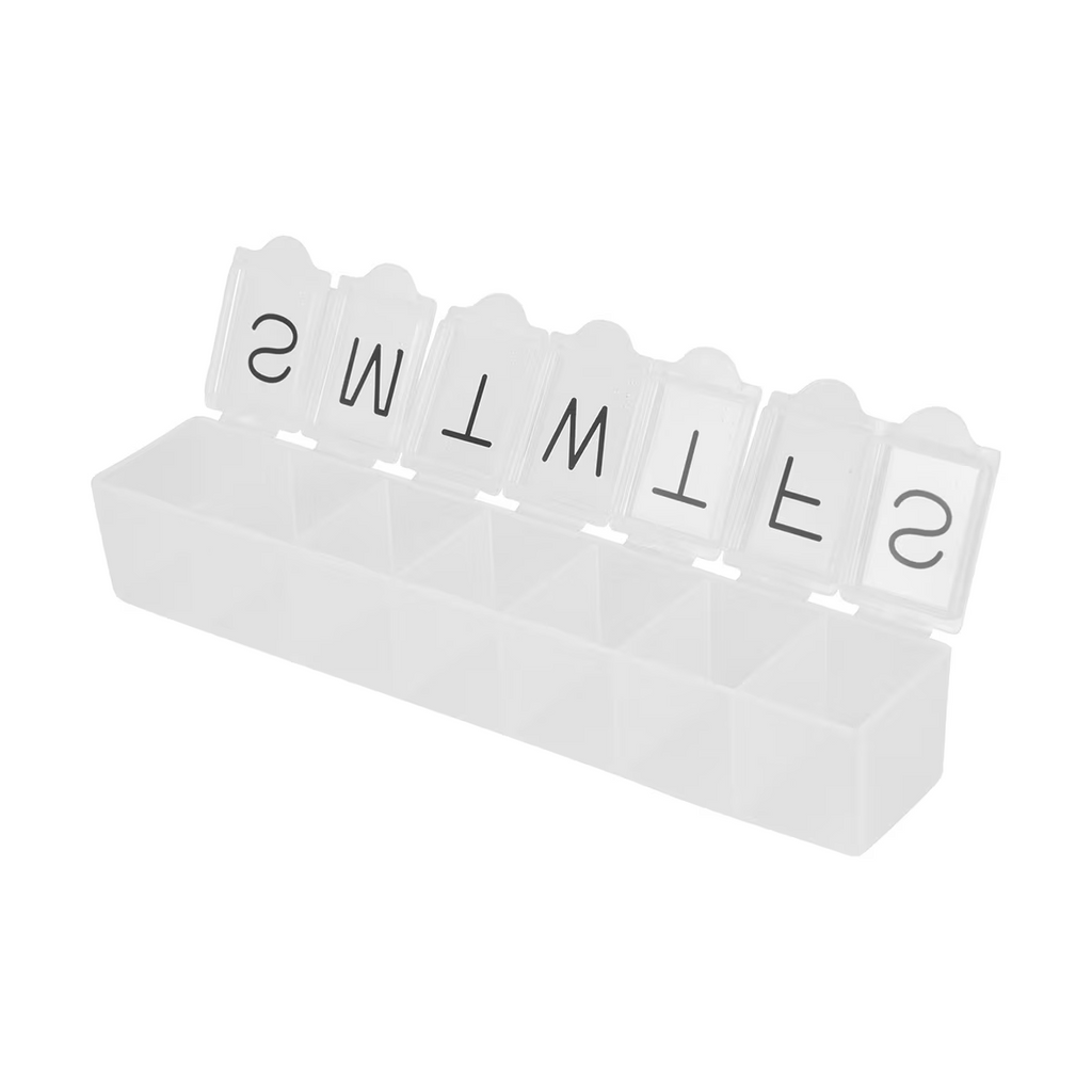 7 Day Pill Organizer Weekly Medicine Storage Box 7 Compartment Travel Container