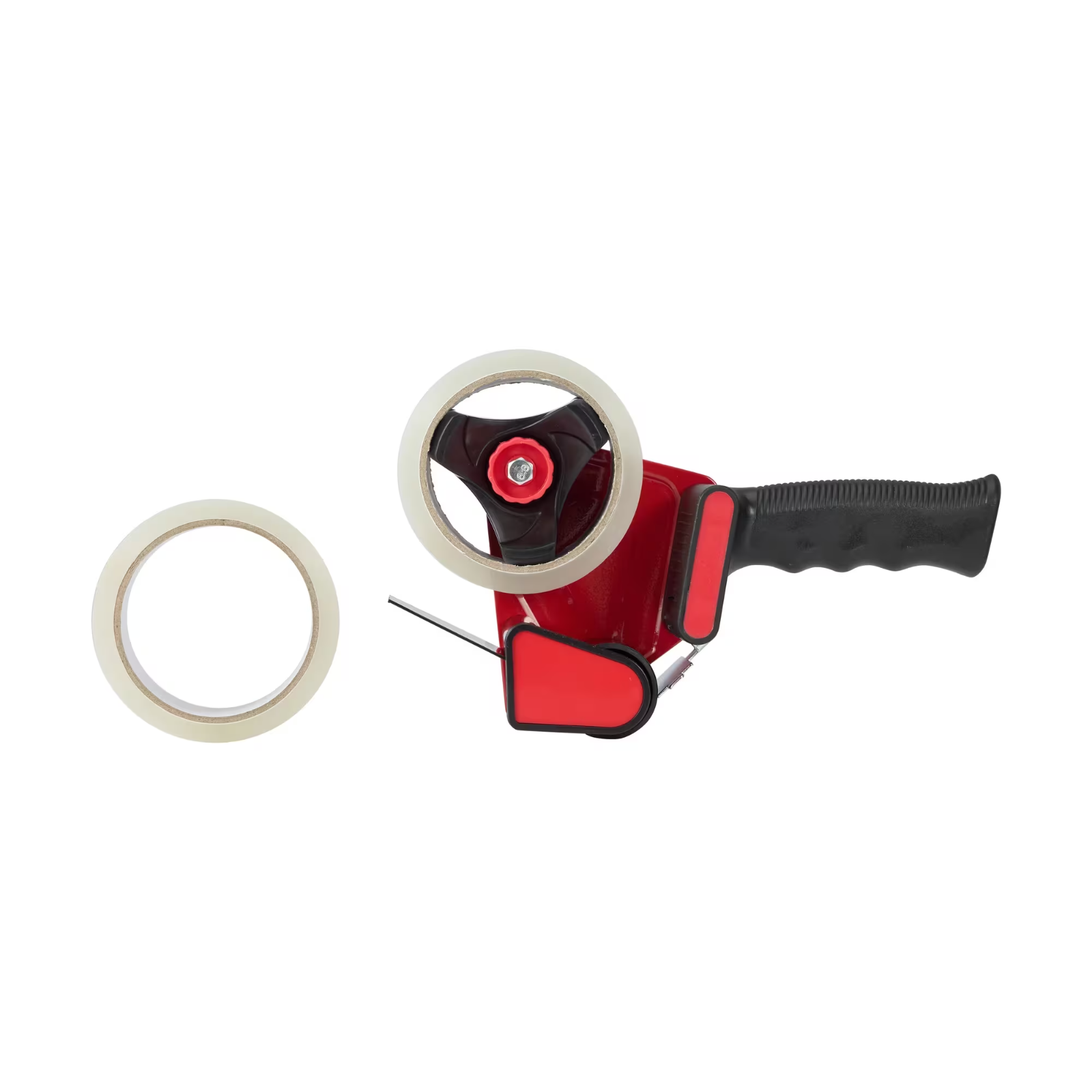 Packing Tape Dispenser Gun+2 Rolls 50m x 4.8mm Clear Tape With Cutter Packaging