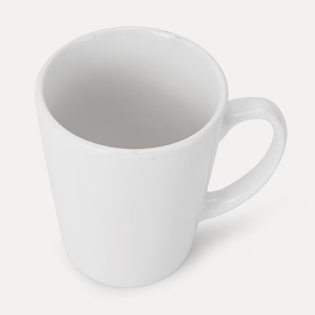 SET OF 6 COFFEE / TEA STANDARD WHITE MUG